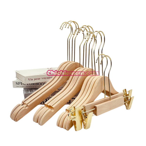 Móc gỗ cổ dài, mắc treo quần áo gỗ mộc móc gỗ treo đồ người lớn và trẻ em gỗ loại đẹp